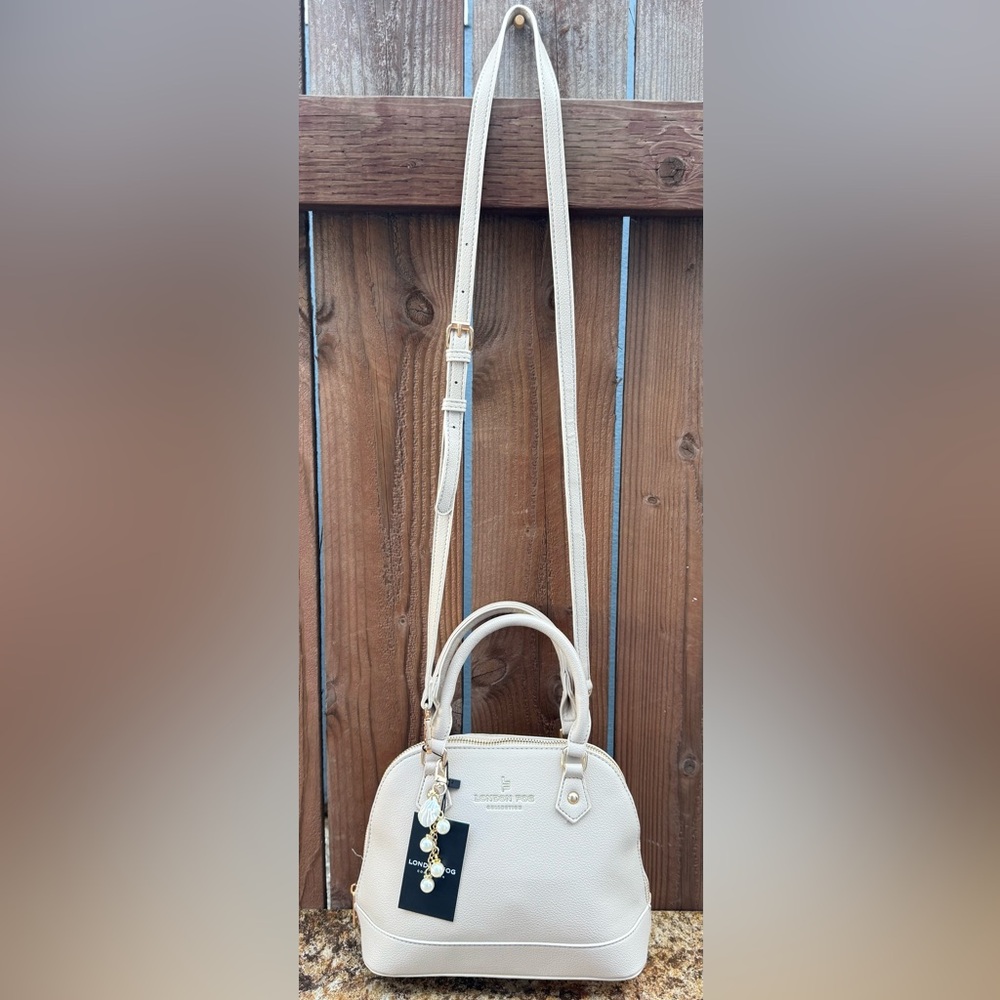 London Fog Cream EVE Dome Satchel - Picture 9 of 16